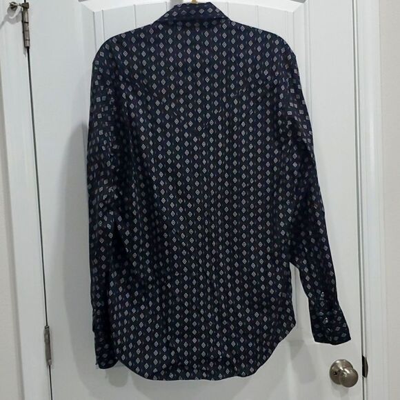 Roper Mens Black Aztec Print, Pearl Snap Competition Long Sleeve,  Size Large - Picture 9 of 9